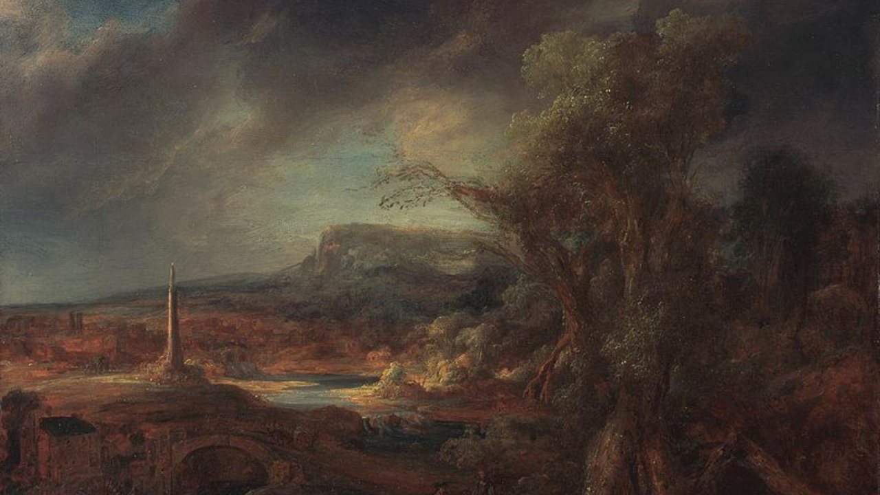 Landscape with an Obelisk